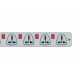 MX 6 Outlet Universal Spike Protector 5 Amp with Individual Switch 1.5 Meter (MX-983B)