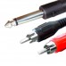 MX 6.35mm P-38 Mono Male Plug To MX 2 RCA Male Plug Cord 1.5 Meter (MX-644) - 25 Pieces Pack