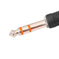 MX 6.35mm P-38 Stereo Male Connector Super Deluxe Copper Plated (MX-73) - 100 Pieces Pack