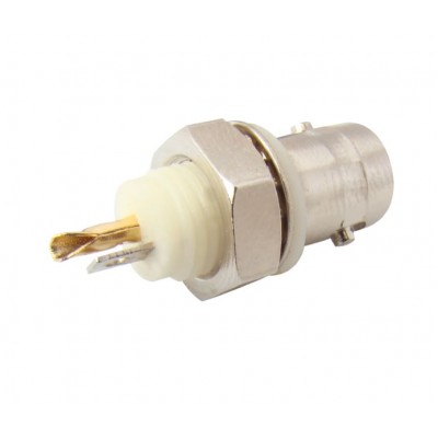 MX BNC Female Socket Connector Isolated Ground Bulkhead Pin Gold Plated (MX-897) - 10 Pieces Pack