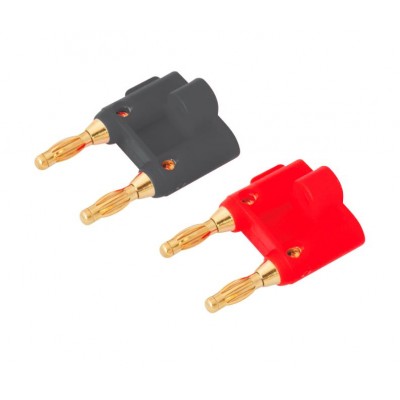 MX Dual Banana Male Plug Connector Red and Black Beryllium Copper (MX-832) MX Dual Banana Male Plug Connector Red and Black Beryllium Copper (MX-832)