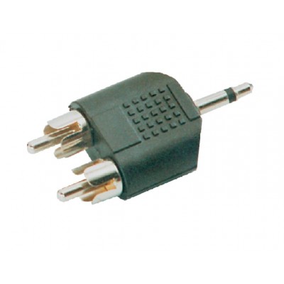 MX EP Male 3.5mm Plug To MX 2 RCA Male Plug Connector (MX-873) - 25 Pieces Pack MX EP Male 3.5mm Plug To MX 2 RCA Male Plug Connector (MX-873) - 25 Pieces Pack