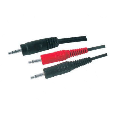 MX EP Stereo Male Plug 3.5mm To MX 2 EP Male Plug 3.5mm Cord 1.5 Meter (MX-603) - 25 Pieces Pack MX EP Stereo Male Plug 3.5mm To MX 2 EP Male Plug 3.5mm Cord 1.5 Meter (MX-603) - 25 Pieces Pack