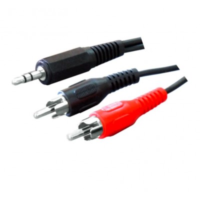 MX EP Stereo Male Plug 3.5mm To MX 2 RCA Male Plug Cord 1.5 Meter (MX-560) - 25 Pieces Pack MX EP Stereo Male Plug 3.5mm To MX 2 RCA Male Plug Cord 1.5 Meter (MX-560) - 25 Pieces Pack