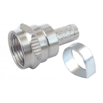 MX 'F' Type Male Connector with Ring Small F-3 (MX-261) - 200 Pieces Pack