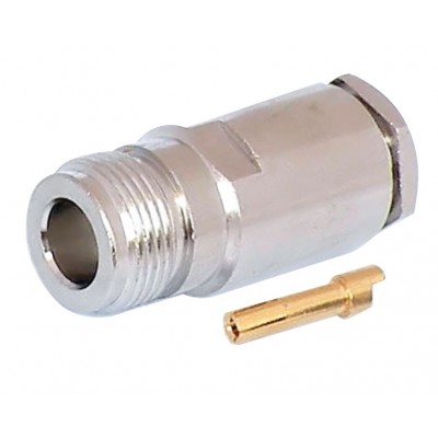 MX N Female Connector For RG-8 and RG-58/U Cable Pin Gold Plated (MX-422) MX N Female Connector For RG-8 and RG-58/U Cable Pin Gold Plated (MX-422)