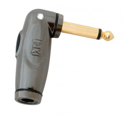 MX P-38 Mono Male Connector Right Angle with Circuit Breaker On-Off Switch Gold Plated Crystal Heavy Duty For 6mm Cable (MX-3371) MX P-38 Mono Male Connector Right Angle with Circuit Breaker On-Off Switch Gold Plated Crystal Heavy Duty For 6mm Cable (MX-3371)