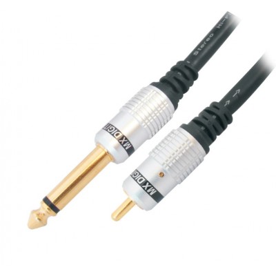 MX P-38 Mono Male Connector To MX RCA Male Plug Digital Link Cord Gold Plated 1.5 Meter (MX-3039)