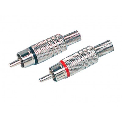 MX RCA Connector Full Metal with Spring (MX-842) - 50 Pieces Pack