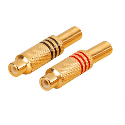 MX RCA Female Connector Full Metal With Spring Gold Plated (MX-843A) MX RCA Female Connector Full Metal With Spring Gold Plated (MX-843A)