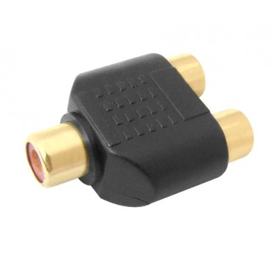 MX RCA Female Socket To MX 2 RCA Female Socket Connector Gold Plated (MX-438) - 25 Pieces Pack MX RCA Female Socket To MX 2 RCA Female Socket Connector Gold Plated (MX-438) - 25 Pieces Pack