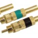 MX RCA Male Connector Full Metal with Spring Gold Plated (MX-219) - 25 Pieces Pack MX RCA Male Connector Full Metal with Spring Gold Plated (MX-219) - 25 Pieces Pack