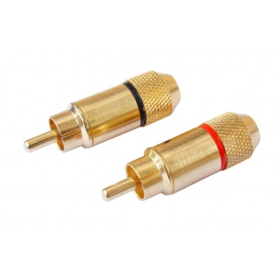 MX RCA Male Connector Gold Plated Pair (MX-871) MX RCA Male Connector Gold Plated Pair (MX-871)