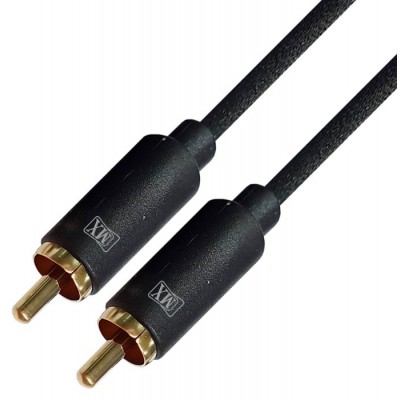 MX RCA Male Plug To RCA Male Plug Cord 1.5 Meter Slim Type Gold Plated (MX-4071)