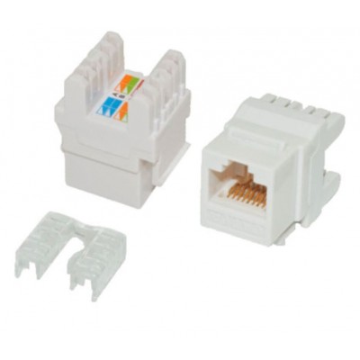 MX UTP CAT 6A Keystone Jack 180 Degree - White (MX-4065) MX UTP CAT 6A Keystone Jack 180 Degree - White (MX-4065)