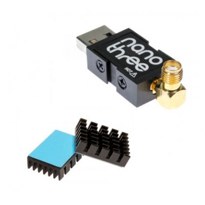 Nooelec NESDR Nano 3: Tiny RTL-SDR USB Set w/ 0.5PPM TCXO, SMA Input, Aluminum Enclosure and Custom Heatsink