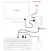 Official Raspberry Pi Keyboard Red & White