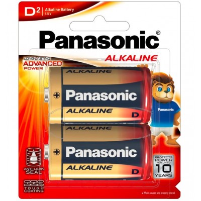 Panasonic Alkaline 1.6V LR20 D-Size Battery - Pack of 2