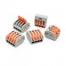 PCT-214 0.08-2.5mm 4 Pole Wire Connector Terminal Block with Spring Lock Lever for Cable Connection