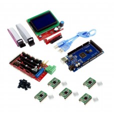 RAMPS 1.4 3D PRINTER CONTROLLER+Mega2560 with Cable compatible with Arduino +5Pcs 4988 Driver With Heat Sink+LCD 12864 Display Kit