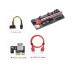 Red 009SPLUS PCI-E Riser Extender, 1X to 16X, Graphics Card, PCIE Extension Cable Adapter Three Interface