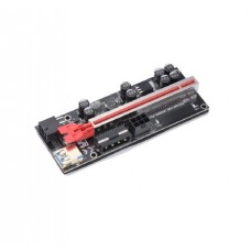 Red 009SPLUS PCI-E Riser Extender, 1X to 16X, Graphics Card, PCIE Extension Cable Adapter Three Interface