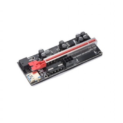 Red 009SPLUS PCI-E Riser Extender, 1X to 16X, Graphics Card, PCIE Extension Cable Adapter Three Interface