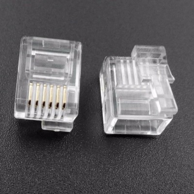 RJ11/12 (6P-6C) Male Plug - 5 Pieces Pack RJ11/12 (6P-6C) Male Plug - 5 Pieces Pack