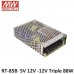 RT-85B Mean Well SMPS (5V 8A), (12V 3.5A) and (-12V 0.5A) - 88W Triple Output Metal Power Supply