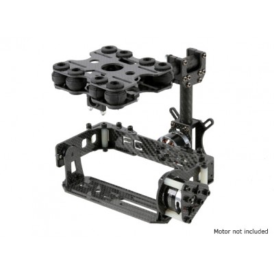 Shock Absorbing 2 Axis Brushless Gimbal Kit for Card Type Cameras Carbon Fiber Version