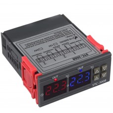 STC-3008 AC110-220V Dual Display Thermostat Temperature Controller with 1M NTC Probe