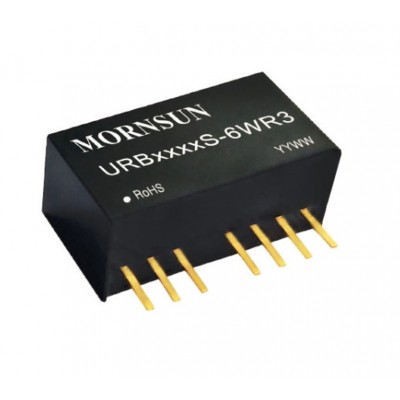 URB2424S-6WR3 Mornsun 24V to 24V DC-DC Converter 6W Power Supply Module - Compact SIP Package URB2424S-6WR3 Mornsun 24V to 24V DC-DC Converter 6W Power Supply Module - Compact SIP Package