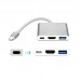USB 3.1 Type C to HDMI + USB3.0 + Type C Adapter Converter