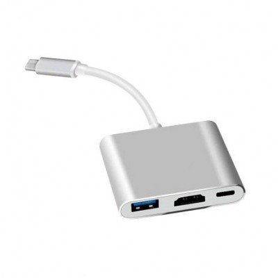 USB 3.1 Type C to HDMI + USB3.0 + Type C Adapter Converter