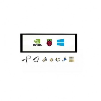 Waveshare 7.9inch 400x1280 HDMI, IPS Capacitive Touch Screen LCD With Toughened Glass Cover