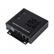 Waveshare Dual Gigabit Ethernet 5G/4G Mini-Computer Based on Raspberry Pi Compute Module 4 (NOT Included), Metal Case, with Cooling Fan (No Power Adapter) Waveshare Dual Gigabit Ethernet 5G/4G Mini-Computer Based on Raspberry Pi Compute Module 4 (NOT Included), Metal Case, with Cooling Fan (No Power Adapter)