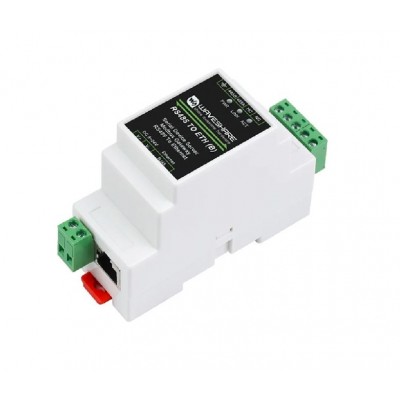 Waveshare Industrial Serial Server, RS485 to RJ45 Ethernet, TCP/IP to Serial, Rail-Mount Support