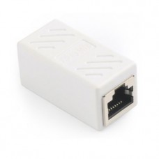 White RJ45 Female To Female CAT6 Network Ethernet LAN Connector Adapter
