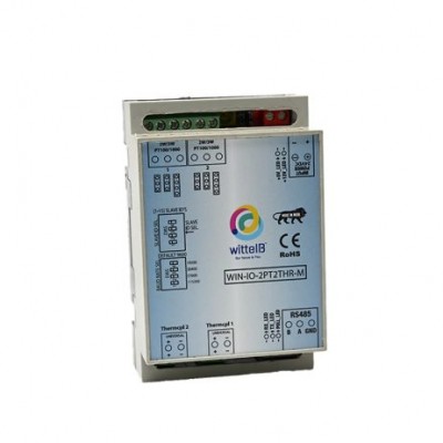 WIN-IO-2PT2THM This is a 2 port PT100/PT100 and 2 port Thermocouple J,K Type to Modbus RS485