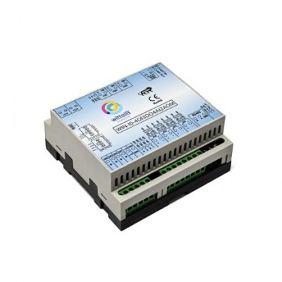 WittelB -WIN-IO-4DI3DO4AI2AOM-IO Module with 4 Digital Inputs 3 Digital Output 4 Analog Inputs and 2 Analog Output with Modbus RS485 Interface(10 Bit Resolution) WittelB -WIN-IO-4DI3DO4AI2AOM-IO Module with 4 Digital Inputs 3 Digital Output 4 Analog Inputs and 2 Analog Output with Modbus RS485 Interface(10 Bit Resolution)