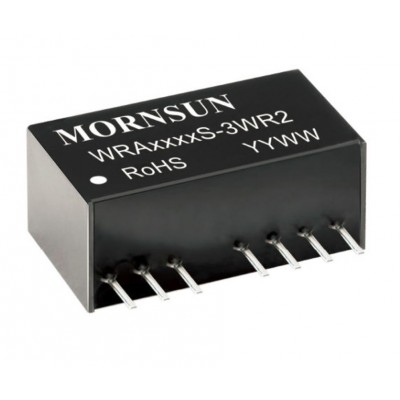 WRA1212S-3WR2 Mornsun 12V to ±12V DC-DC Converter 3W Power Supply Module - Ultra Compact SIP Package