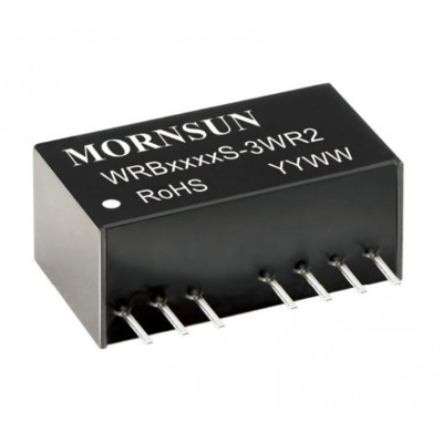 WRB4815S-3WR2 Mornsun 48V to 15V DC-DC Converter 3W Power Supply Module - Ultra Compact SIP Package WRB4815S-3WR2 Mornsun 48V to 15V DC-DC Converter 3W Power Supply Module - Ultra Compact SIP Package
